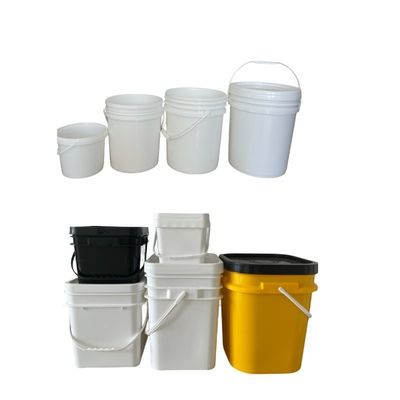 Cobre e alça de balde quadrado de plástico HDPE para acessórios de armazenamento de grãos de café