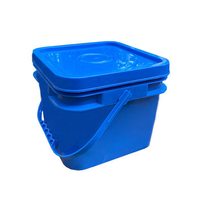 Balde de 2 galões personalizável Grau de alimentos 8L Balde de plástico quadrado transparente com tampa