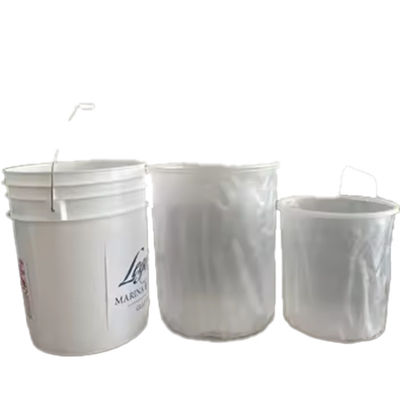 Linhas de revestimento personalizadas vermelhas para cola de pintura e líquido químico em recipientes de balde de plástico