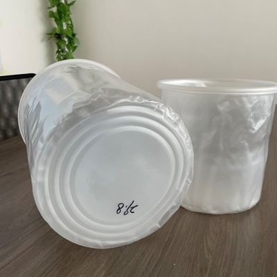 Linhas de revestimento personalizadas vermelhas para cola de pintura e líquido químico em recipientes de balde de plástico