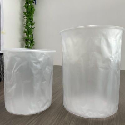 Linhas de revestimento personalizadas vermelhas para cola de pintura e líquido químico em recipientes de balde de plástico