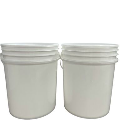 18L de HDPE pesado pintura branca de óleo lavagem balde de plástico com tampa e alça