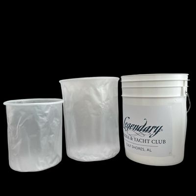 GAP/ISO/FDA Certified 5 Gallon Bucket Liner Plastic Container Liner com tampa e alça