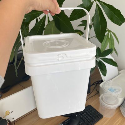 Balde de plástico quadrado de 5L para bebidas e cosméticos feito de material de qualidade alimentar
