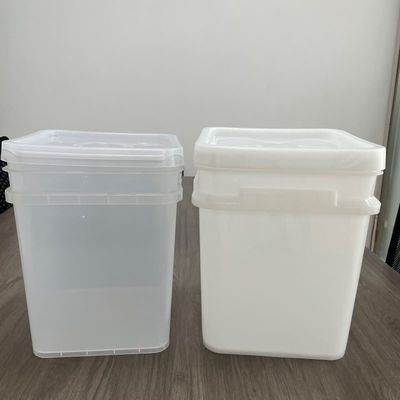 Impressão de tela de seda 10L 20L balde de plástico quadrado com tampa e material de polipropileno