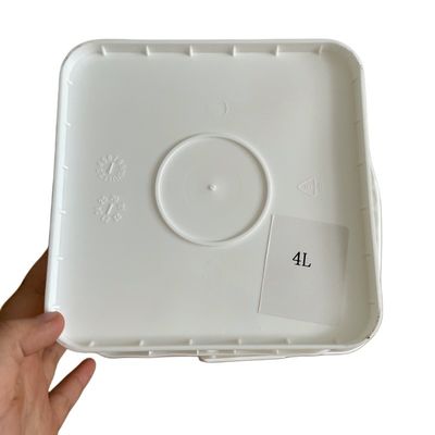 1 galão de balde quadrado com tampa 4 litros espessura de 1,0 a 2,5 mm Solução de armazenamento de ferramentas