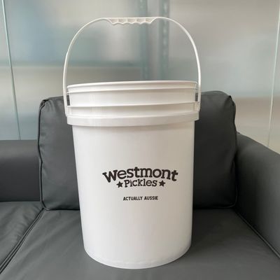 Balde de tinta plástica quadrada de 20L 5 galões com impressão de logotipo e design personalizado