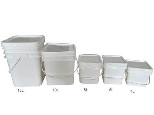 Balde quadrado de polipropileno azul com personalização 1L-25L Balde de plástico para durável