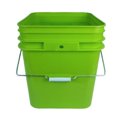 1L 2L 3L 4L 5L 6L 7L 8L 10L balde de plástico quadrado com logotipo de impressão a cores personalizado