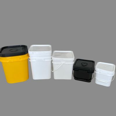 1L 2L 3L 4L 5L 6L 7L 8L 10L balde de plástico quadrado com logotipo de impressão a cores personalizado