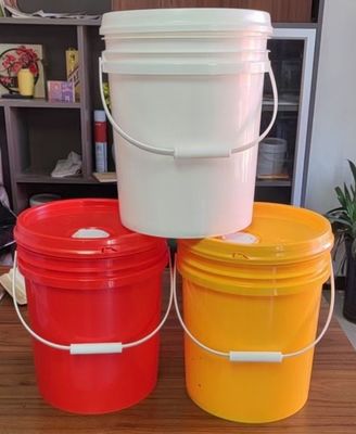 15L 18L 20L 25L HDPE balde de construção de plástico redondo com impressão de transferência de calor