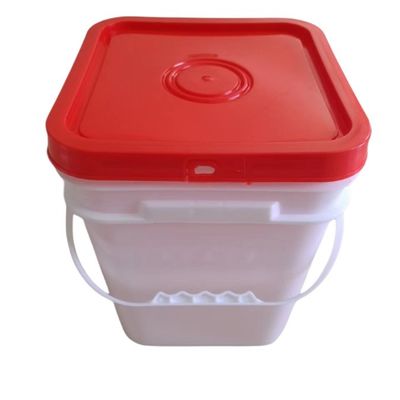 Pintura segura para alimentos Popcorn baldes de plástico branco com tampa
