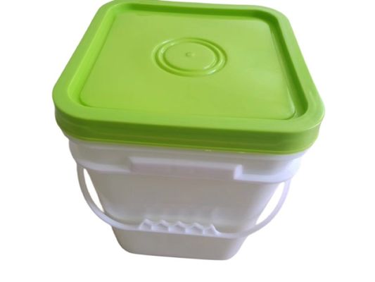Pintura segura para alimentos Popcorn baldes de plástico branco com tampa