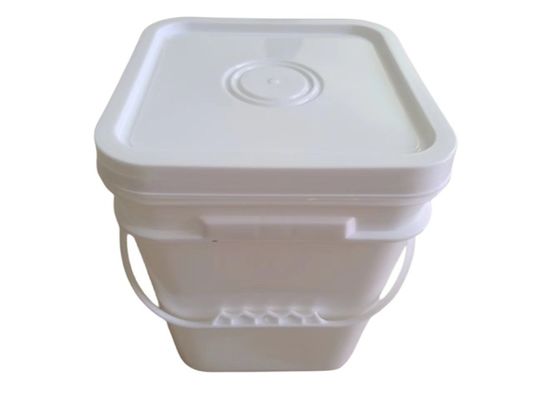 Pintura segura para alimentos Popcorn baldes de plástico branco com tampa