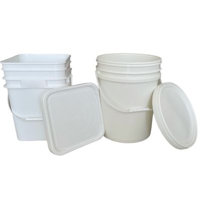 1L 2L 5L PP recipiente de embalagem plástico tambor selo de tinta balde de balde com tampa de alça
