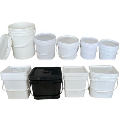 Baldes de plástico recicláveis de 1 galão e 5 galões com certificação GAP/ISO/FDA