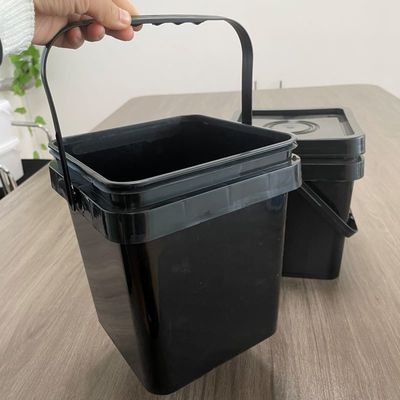 4L 5L 6L 8L baldes de plástico quadrados com alça quadrada ou redonda