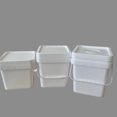 Balde de plástico HDPE redondo ou quadrado de 10 litros Durável e resistente Espessura 1,0-2,5 mm
