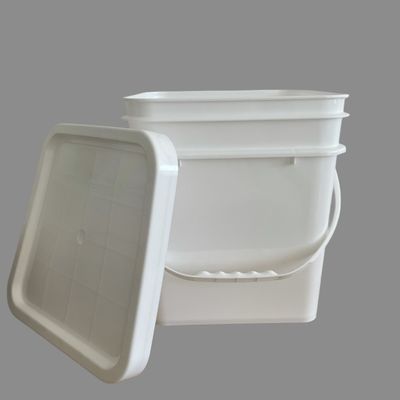 Balde de plástico HDPE redondo ou quadrado de 10 litros Durável e resistente Espessura 1,0-2,5 mm