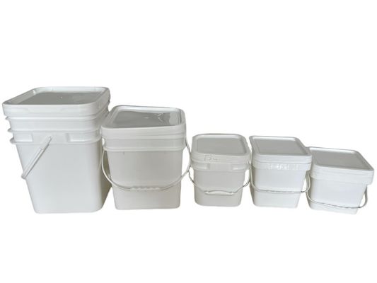 Tela de seda impressa 2 galões balde de plástico para contêineres de minerais