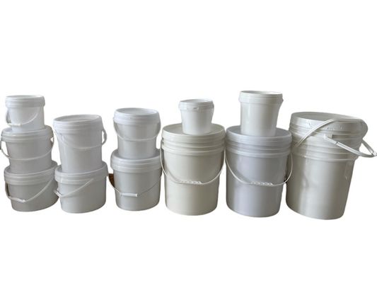 Tela de seda impressa 2 galões balde de plástico para contêineres de minerais