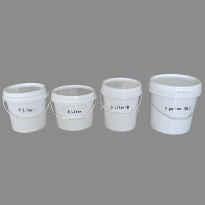 Personalize sua embalagem com baldes redondos de plástico de 2L e alça à prova de adulteração