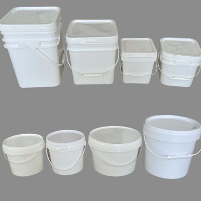 5L cores personalizadas logotipo plástico claro balde redondo com alça e tampa para embalagem de alimentos