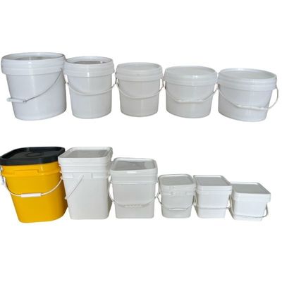 Balde de plástico de 20L com tampa de bocal de fácil abertura Design durável e versátil