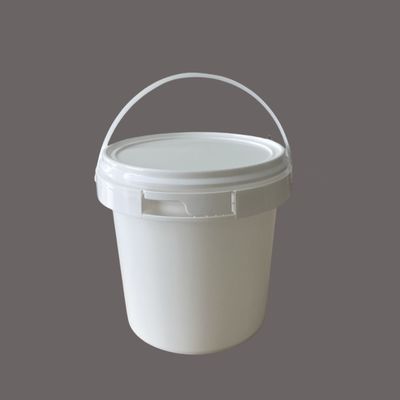 Balde de plástico branco redondo competitivo com espessura de 2,0 mm e amostra gratuita incluída
