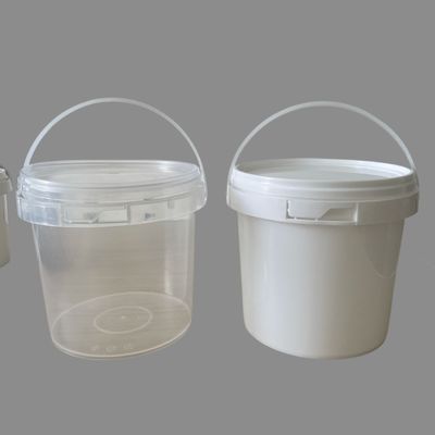 Customize 1L 2L 3L 1 galão de plástico transparente de grau de alimentos inquebrável baldes de plástico para industrial