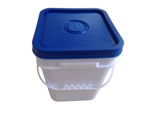 Balde de tambor de barril de plástico quadrado de 20L com impressão de logotipo personalizada e material plástico