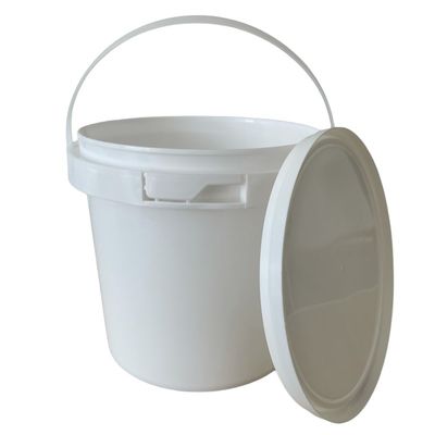 2L embalagem à prova de adulteração balde de manteiga transparente balde branco transparente baldes de plástico