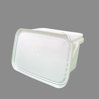 Balde de plástico amarelo 500ml-5L Balde quadrado com tampa e manilha Acessórios incluídos