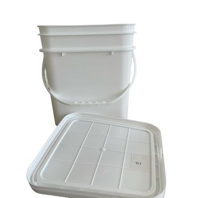 Embalagem de bebidas Balde quadrado de 10L com tampa e alça