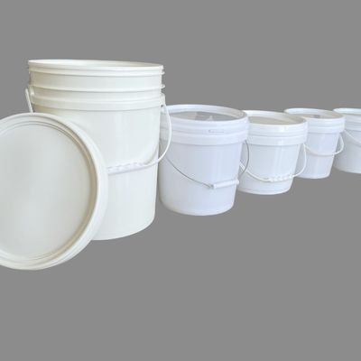 10L 12L 16L 18L 20L 25L Balde de plástico retangular de cor branca com tampa de Qingdao