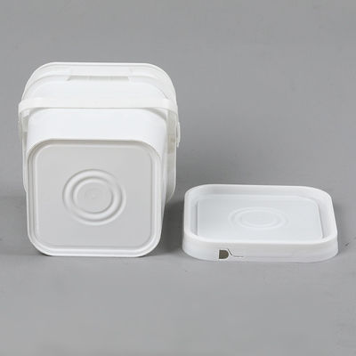Alimento para animais de estimação 5L 6L 8L 10L balde de plástico quadrado com tampa reciclável