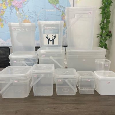GAP/ISO/FDA Certified Square Bucket 2L/4L/5L/6L/10L/18/20L PP Balde de plástico com alça