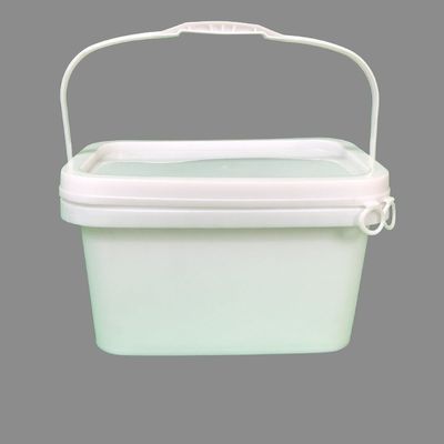 Balde redondo ou quadrado Personalize balde de plástico quadrado de 3L com tampa fácil de abrir e fechar