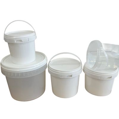 Customize balde de plástico redondo de 5L / 8L para água mineral de 1,0-2,5 mm de espessura e durável
