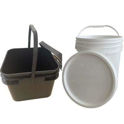 Customize balde de plástico redondo de 5L / 8L para água mineral de 1,0-2,5 mm de espessura e durável