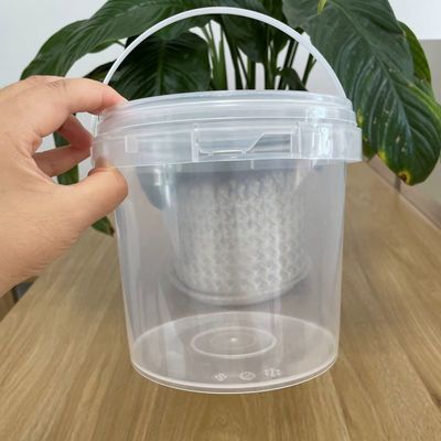 Balde de plástico durável Container de sorvete de PP personalizado com e design personalizado