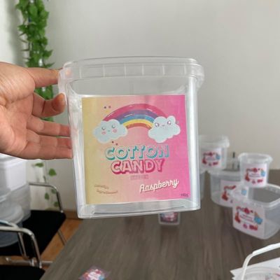 Balde de plástico durável Container de sorvete de PP personalizado com e design personalizado