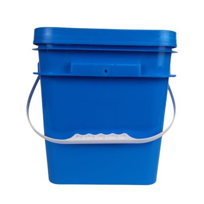 4L 5L 6L 7L 8L 10L 15L 18L 20L Balde de plástico quadrado com tampa Impressão de logotipo personalizado