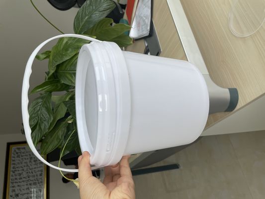 Método de Impressão de Etiquetas 1L Balde branco de plástico com tampa e alça