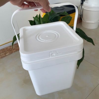 Espesor de balde de plástico branco quadrado de 1,0-2,5 mm Projetado para aplicações industriais