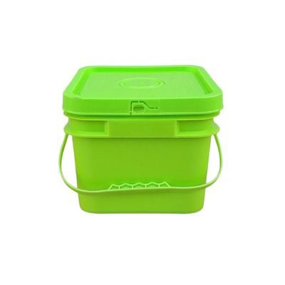 Alimento para animais de estimação Custom Impresso Balde Quadrado de Plástico Balde Quadrado com tampa Durável e resistente