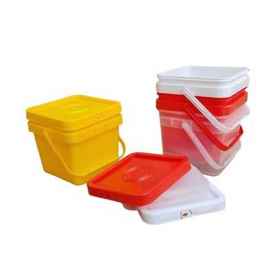 Alimento para animais de estimação Custom Impresso Balde Quadrado de Plástico Balde Quadrado com tampa Durável e resistente