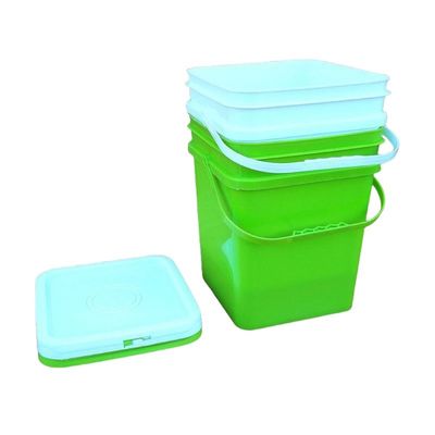Alimento para animais de estimação Custom Impresso Balde Quadrado de Plástico Balde Quadrado com tampa Durável e resistente