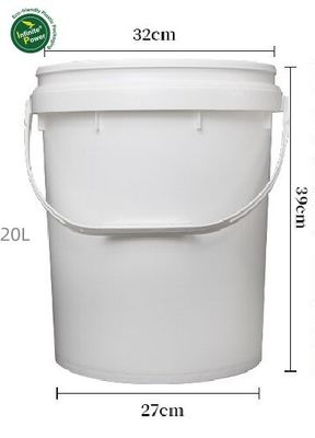 Balde de plástico azul de 20L com tampa GAP/ISO/FDA Certificado e prático