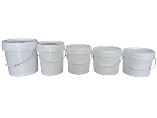 Baldes e baldes de plástico HDPE de 3 galões azuis para soluções de manuseio de materiais de qualidade alimentar